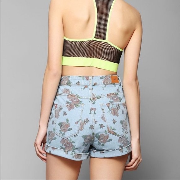 Urban Outfitters Super High Rise Foxy Floral Jean Shorts - Picture 6 of 7